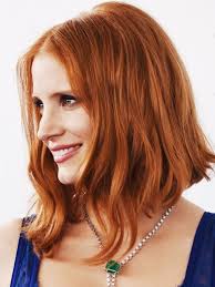 Jessica Chastain Long Angled Bob Great Hair Short Hair Styles Curly Hair Styles