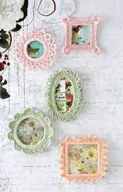 You can use washi tape, maps, old books, and magazine paper for best picture frames. Crocheted Frames Quick Crochet Projects Crochet Projects Crochet Home