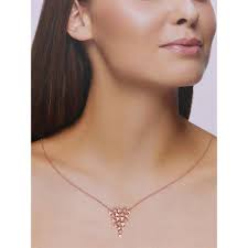 Buy Kai Jewel Sterling Rose Gold Statement Triangle Necklace Online