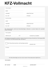Check spelling or type a new query. Vollmacht Zur Zulassung Eines Kfz Pdf Vorlage Zum Ausdrucken