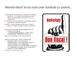La această extragere au participat bonurile fiscale emise între 1 şi 30 aprilie 2017, iar fondul de premiere este de un milion de. Stop Evaziunii Fiscale Solicitati Bon Fiscal Posts Facebook