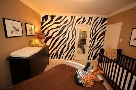 Love the banyan wood bed & zebra ottoman designed by erin martin design. Lowell Julie Week 40 Day 3 The Baby Room Home Decor Bedroom Zebra Print Walls Zebra Wall