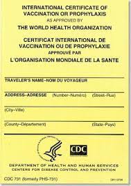 Limitation of the vaccination certificate. International Certificate Of Vaccination Prophyaxis As Approved By The World Health Organization Certificat International De Vaccination Ou De Proph Other Trident Booksellers And Cafe