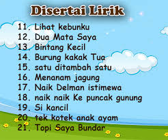 Berikut cuplikan syair nyanyian / teks dari lagunya: Kumpulan Lagu Anak Anak Lengkap Latest Version For Android Download Apk