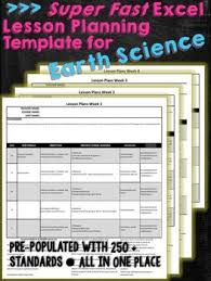Super Fast Lesson Planning Template For Ngss Hs Earth Space Science Lesson Plan Templates Earth And Space Science Ngss
