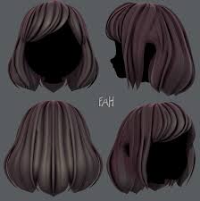 3d Hair Style For Girl V57 3d Model How To Draw Hair Hair Reference Hair Sketch