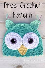 Owl Hat In 2020 Crochet Baby Hat Patterns Crochet Owl Hat Crochet Hats