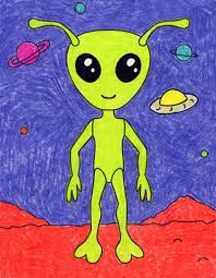 Alien dreams have always been powered by the desire for human importance in a vast, forgetful cosmos: How To Draw An Alien Art Projects For Kids