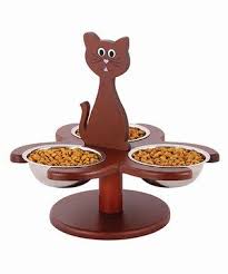 Wooden Multi Cat Feeder Zulily Kedi Malzemeleri Kedi Evi Evcil Hayvan Urunleri