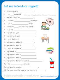 How to introduce yourself in class in a creative way example. Self Introduction Worksheet For Kids Your Home Teacher