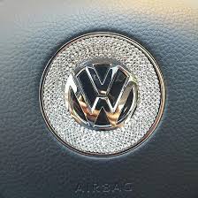Bling Vw Volkswagen Emblem For Steering Wheel Logo Sticker Decal Beetle Volkswagen Wheel Logo Volkswagen Beetle Accessories