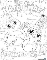 Print Hatchimals Happy Newyear 2017 Hatchy Coloring Pages New Year Coloring Pages Dr Seuss Coloring Pages Coloring Pages