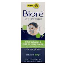 Biore Charcoal Self Heating One Minute Mask 10 Best Drugstore Face Masks Beauty Products Drugstore Best Face Products Drugstore Face Masks