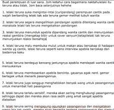 Coba perhatikan bahasa tubuh dan sikapnya ketika ada kamu di dekatnya, serta bagaimana relasi kalian berdua berkembang. 9 Cara Nak Tahu Lelaki Masih Teruna Ke Tak Fuhhh Baru Tahu Macam Ni Rupanya My News