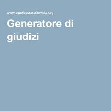 Generatore Di Giudizi Nel 2021 Scuola Istruzione Risorse Didattiche