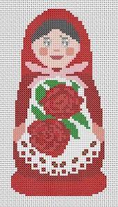 Red russian doll cross stitch. Rose Matryoshka Russian Doll Cross Stitch Cross Stitch Embroidery Cross Stitch Designs Cross Stitch