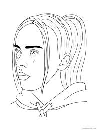 Printable adult coloring pages botanical floral sketches , etsy enjoy 7 printable flower coloring pages. Billie Eilish Coloring Pages Billie Eilish 9 Printable 2021 1063 Coloring4free Coloring4free Com