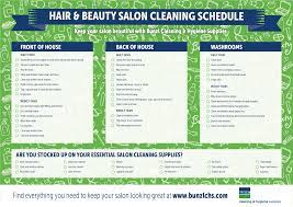 Hair And Beauty Salons Cleaning Schedule And Supply Template Hair And Beauty Salon Beauty Salon Hair Maintenance