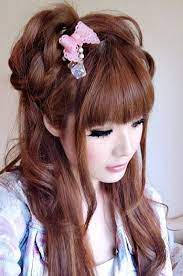 Japanese Long Hairstyles Updo Google Search Penteados Kawaii Cabelo Kawaii E Ideias De Cabelo