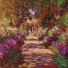 Water garden alley in giverny monet's garden. Leinwandbilder Claude Monet Pfad In Monets Garten Giverny