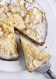A Lovely Easy And Delicious Pear Cake Flavoured With Ground And Flaked Almonds Pear And Almond Cake Almond Cakes Almond Recipes