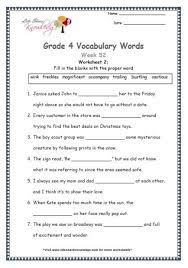 These worksheets are offered by many charitable & commercial organizations through their internet portals. Grade 4 Vocabulary Worksheets Week 52 Vocabulary Worksheets Vocabulary Vocabulary Words