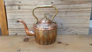 Black And White Checkered Tea Kettle Moroccan Turkish Ornate Gooseneck Copper Brass Nickel Checkered Harlequin Pattern Teapot Tea Pots Vintage Ornate Etsy Coffee