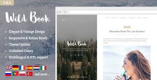 Wild Book Vintage Elegant Wordpress Blog Theme Blog Themes Wordpress Wild Book Blog Themes