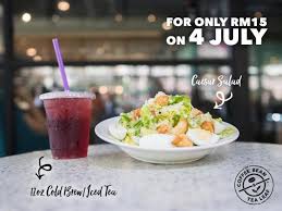 For perishable items (cakes and party packs), you can select our nearest outlet and pick up your purchases at your convenience. The Coffee Bean Caesar Salad Day Promotion 4 July 2018