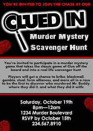 After dinner, ask your party to take it in turns to stand back to back with each other. Clue Murder Mystery Party Shefalitayal