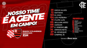 21 de abril de 2020 à12 11:24h. Saiu Confira A Escalacao Do Flamengo Para Duelo Contra O Bangu Flamengo Coluna Do Fla