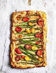 Asparagus And Tomato Tart Recipe Vegetarian Tart Recipes Vegetarian Tart Tart Recipes