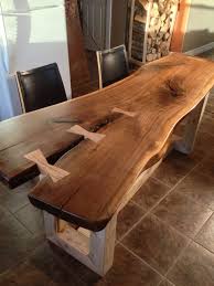 The live edge slabs we had were originally 25 1/4 wide. Live Edge Dining Table Wild Country Fine Arts