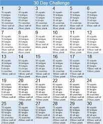 Imgur 30 Day Fitness Workout Challenge Health Fitness