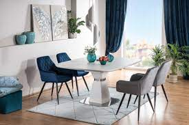 4.4 out of 5 stars. Casa Padrino Luxury Dining Table Matt White Silver 120 160 X 120 X H 76 Cm Modern Extendable Dining Room Table With Tempered Glass Dining Room Furniture