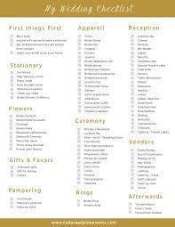Inspired Image Of Wedding Decor List Regiosfera Com Free Wedding Printables Wedding Planner Checklist Wedding Reception Checklist