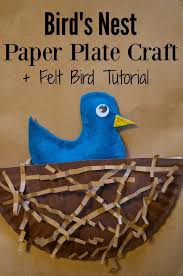 Bird Crafts For Kids Bird S Nest Spring Paper Plate Craft For Kids Paper Plate Crafts Bird Nest Craft Bird Crafts
