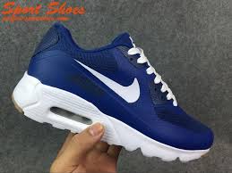 2017 Latest Nike Air Max 90 Hyperfuse Mens Running Shoes Navy Blue White Blue Air Max Navy Blue Nike Shoes Nike Air Max 90