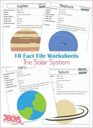 Solar System Fact Files Worksheets Informational Files About The Planets In Our Solar Syste Solar System Facts Solar System Printables Solar System Worksheets