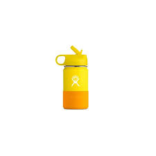 Hydroflask 12 Oz Kids Wide Mouth With Straw Lid Lemon Speck Sports