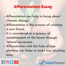 Trees play an important role in our life and economy. Afforestation Essay Essay On Afforestation For Students And Children In English A Plus Topper