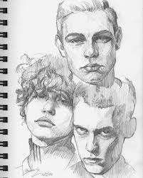 Sketchbook I Think The 3rd Face Is The Best One Which Face Do You Like Most Face Portrait Sketch Sketching Ske Sketch Book Portrait Sketches Sketches