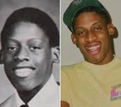 Crazy to think that Dennis Rodman was working as a janitor until he had a  large growth spurt and decided to try basketball at the age of 21. He was  then drafted