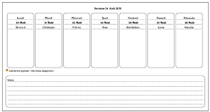Vierge , planning maison individuelle , planning semaine excel gratuit , planning travaux excel 2015 , planning travaux maison excel , planning travaux renovation excel , planning xls , poids armatures ha , pointage mensuel , pont à poutrelles enrobées , portique charpente , portique hyperstatique. Calendrier Hebdomadaire A Imprimer De Format Paysage Avec Notes En Bas De Page