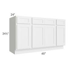 Stratus White 60 Sink Base Cabinet