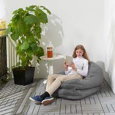 Bussan Beanbag In Outdoor Grey Ikea