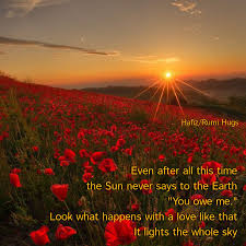 Rumi Hugs Even After All This Time The Sun Never Says Facebook