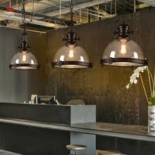 Clear Glass Dome Pendant Light In Black Finish For Kitchen Island Dining Table Restaurant Beautifulhalo Com
