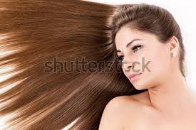 Shiny brown hair Stock Photos, Stock Images and Vectors