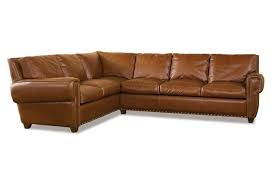Denver Leather Sectional Medium Brown Leather Sectional Sectional Leather Company